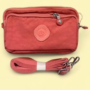 Brand New Mini Phone Crossbody Bag Double Compartment Pink waterproof